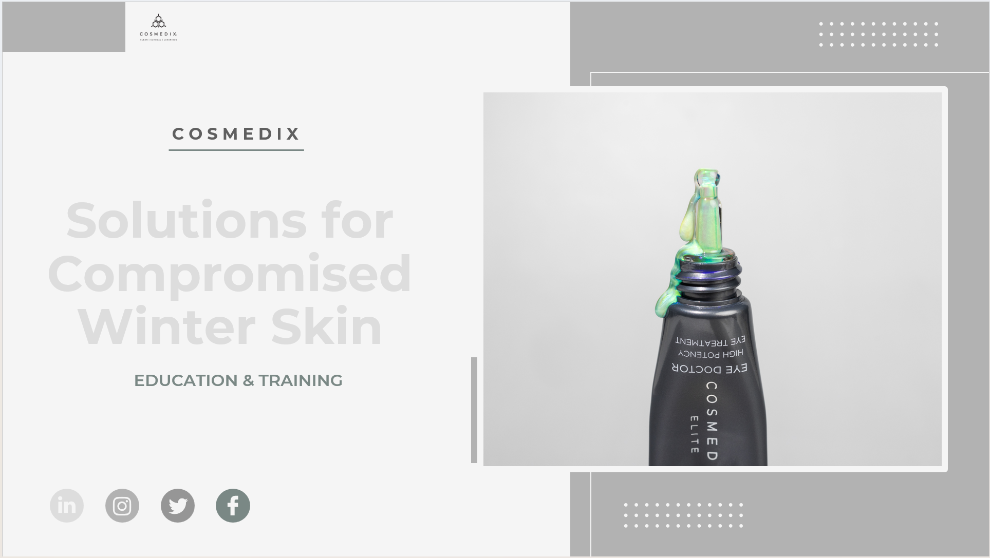 Solutions for Compromised Winter Skin | Cosmedix B2B Education Portal